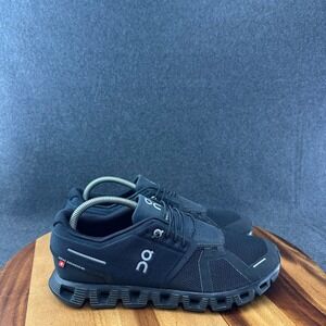 On Cloud 5 Women's Sz 10.5 Running Shoes Black Sneakers Trail Mesh 59.98905